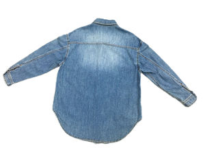 เสื้อยีนส์ผ้าฝ้ายแขนยาวลำลองของผู้ชายเสื้อนิตติ้งเสื้อยืนปรับแต่งโลโก้ยอดนิยมสำหรับ100% - Product Image 3