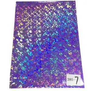 Holo graphische Blumen geprägte weiche PVC-Folie für Schuh/Tasche/Dekoration/Zubehör