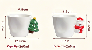 260ml Christmas Ceramic Coffee Mug with Contemporary Design Heat-Resistant & Food Safe - Product Image 6