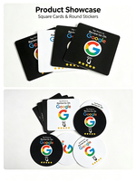 Autocollant NFC pour avis Google, puce NTAG215, 504 octets, PVC, signalisation tactile, 13,56 MHz, auto-adhésif, restaurant, hôtel, salon