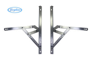 Friction <strong>Hinges</strong> S.S. 430 Light Duty 12" 90 Degree Brass Slider <strong>Round</strong> Groove 2mm Thickness 4-Bar Aluminum Window Accessories - Product Image 2