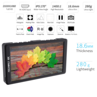 FEELWORLD F570 On-Camera-Feldmonitor mit Wellenform-Anzeige, Aluminiumgehäuse, flexibler 5-Zoll-HDMI-Monitor für DSLR, Logo-Anpassung, Großhandel
