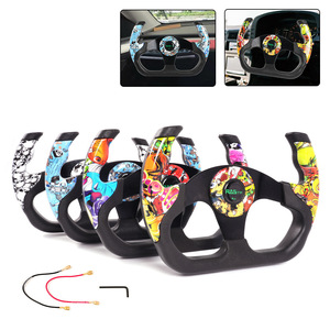 Racing Steering Wheel 13 Inch Graffiti Design <b>Go</b> <b>Kart</b> Accessories For Adult Racing Use - Product Image 5