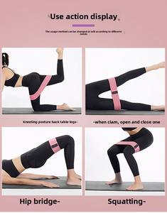 Tissu Résistance Hip Booty Bandes Fessier <span class=keywords><strong>Cuisse</strong></span> Élastique Bandes D'entraînement Squat Cercle Stretch Fitness Bandes Boucles Yoga Gym - Product Image 4