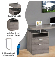 Escritorio de Computadora Moderno, Duradero y Económico, Mesa para PC para Sala de Estar, Mueble Multifuncional de Metal y Madera con Archivador, Fácil de Armar