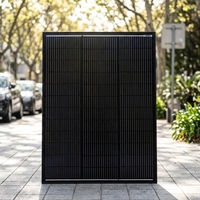 Panneau solaire monocristallin rigide 130W tout noir, résistant aux ombres, module PV 12V avec diode de bypass pour camping-car, caravane et fourgon aménagé