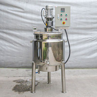 Cuve de mélange électrique en acier inoxydable avec agitateur, mélangeur de liquides à double enveloppe pour la production de shampooings, savons, cosmétiques et produits chimiques