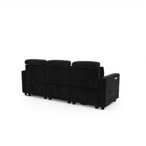 Sofá Reclinable de 3 Plazas al por Mayor, Sofá Reclinable de Chenilla con Interfaz USB y Botones para Sala de Estar/Cine en Casa - Product Image 4