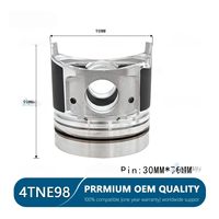 Kit de révision et de reconstruction 4D94 4D98 4TNE94 4TNE98 129903-22081 pour moteur, comprenant kit de segments de piston, chemises de cylindre et jeu complet de joints