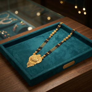 Venta al por mayor 24K Micro oro lleno largo colgante Mangalsutra uso diario oro acabado Mangalsutra boda tradicional largo Mangalsutra - Product Image 3