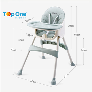 TopOne <b>3</b>-<b>in</b>-<b>1</b> <b>High</b> <b>Chair</b> for Babies Removeable Plastic Safety Baby Eating <b>Chair</b> for Home Use Sports & Entertainment Product - Product Image 2
