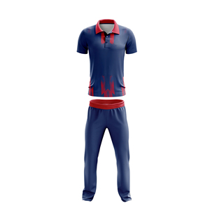 Men Vertical Graphic Accent <b>Cricket</b> Uniform Short Sleeve Polo Jersey Trousers Set Sublimated Team Activewear - Product Image 1