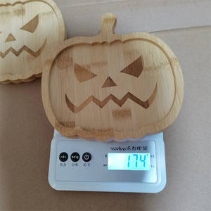 Halloween Pumpkin Plate - Wooden Halloween Pumpkin <b>Tray</b> - Home Decor <b>Dinner</b> Plate Decoration - Product Image 2