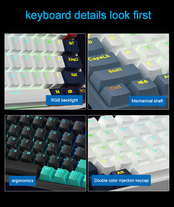 Aflion Bàn Phím Cơ Chơi Game Cơ 100 Chế Độ Kép Có Dây Bt Đèn Rgb Đa Phương Tiện Tiện Tiện Công Thái Học Phím 60% Tiêu Chuẩn Máy Vi Tính - Product Image 6