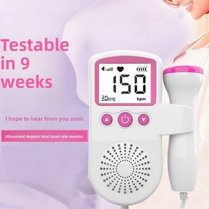 Monitor <span class=keywords><strong>Fetal</strong></span> Doppler con Certificación CE, Funciona con 2 Pilas AA, Blanco y Rosa - Product Image 1
