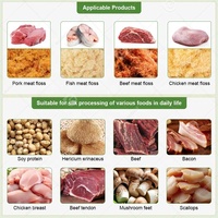 Machine de production de viande séchée déchiquetée (porc, poulet, poisson) pour la préparation de garnitures de rôtis et de plats sautés