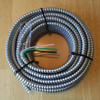 Cable MC con Certificación UL, Calibre 12 AWG, 10 AWG, 14 AWG, 600V, Conductor de Cobre Sólido, Aislamiento XLPE, Blindaje de Aluminio, IP67, Cable Eléctrico