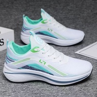 Chaussures de sport professionnelles personnalisées en tissu maillé à lacets, style marche, plates, respirantes, pour la course à pied