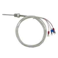 Capteur de température à résistance thermique industrielle à 2, 3 ou 4 fils, Pt100, RTD, en acier inoxydable 304 316, PT100, PT1000