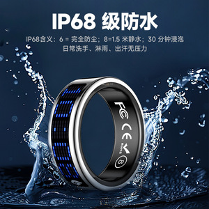 Anillo Inteligente con Pantalla Digital, Resistente al Agua IP68, Contador de Pasos, Monitor de Presión Arterial, Rastreador de Salud, Control por Aplicación - Product Image 3