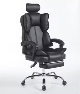 Sang trọng Giám đốc điều hành Ergonomic ông chủ máy tính bàn màu đen PU da ghế văn phòng - Product Image 1