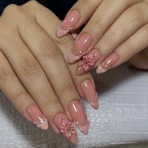 <span class=keywords><strong>Uñas</strong></span> Postizas Acrílicas <span class=keywords><strong>Adhesivas</strong></span> de Diseño de Lujo, Hechas a Mano, <span class=keywords><strong>Uñas</strong></span> Artificiales - Product Image 4