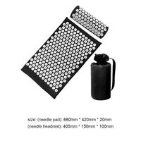 3pcs Yoga Acupuncture Massage Oreiller Sac de rangement Coussin Pied Tapis Aiguille Soulager Dos Cou Sciatique Douleur Relax Muscles Spike Pads