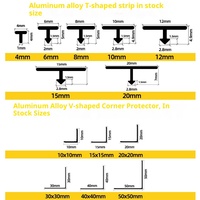 List Aluminium Alloy Modern Tahan Lama Berbentuk U dengan Alur, Strip Titanium Gold Berbentuk L, Strip Pinggir Berbentuk T untuk Trim Ubin Apartemen TV
