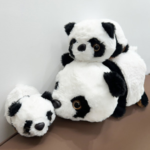 ตุ๊กตาแรคคูนพลิกกลับได้ เปลี่ยนเป็นตุ๊กตาหมีแพนด้า ของตกแต่งบ้าน ของขวัญสนุกๆ สำหรับเด็ก ของเล่นตุ๊กตา - Product Image 4