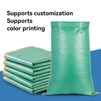 Sacs tissés verts de qualité supérieure RUIQI, sacs de sable pour la lutte contre les inondations, sacs tissés composites, sacs tissés imprimés en couleur pour le ciment, sacs tissés pour produits chimiques