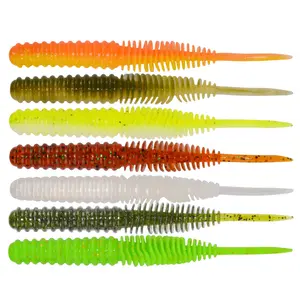 <span class=keywords><strong>Esche</strong></span> artificiali a coda dritta a verme 100mm 4.5g 5 pezzi vendita diretta in fabbrica esca per vermi - Product Image 1
