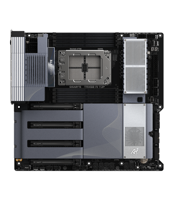 TRX50 AI TOP AMD Ryzen Threadripper 7000 Series Processors 8 x DDR5 DIMM sockets support PCIe 5.0 x16 mode