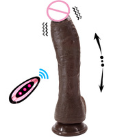 Delove XXL-Ferngesteuerter Realistischer Teleskop-Dildo mit Schubfunktion, Heizung und G-Punkt-Stimulation für Frauen