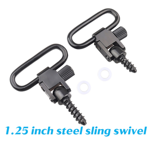 Factory Made 1.25 Inch Sling Swivel <b>Set</b> with Self Tapping <b>Screws</b> 40mm Outer Size Durable 360 Rotation Tactical Outdoor Gear - Product Image 2