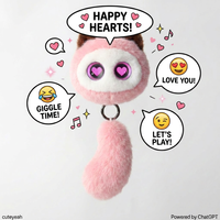 Llavero de Peluche Electrónico ChatGPT Corazón Rosa con Lente de Emociones Luminosa, Multilingüe, Chat Informal, Carga USB-C, Cuentos para Dormir 2026