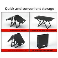 Table pliante tactique multifonctionnelle IGT légère et portable en acier au carbone pour camping en extérieur, à montage rapide