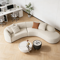 Moderne Bogenförmige Sofagarnituren, Stoff-Unregelmäßig-geformte Hallensofas, Wohnzimmer Halbkreisförmige Sofas