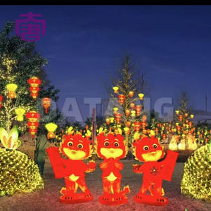 Lámpara LED 3D de Dragón del Zodiaco Personalizada, Impermeable IP65, Material de Resina y Fibra de Vidrio para Exteriores, Decoración Navideña y de Halloween - Product Image 5