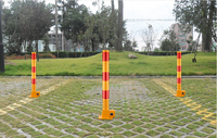 Poste de sécurité garde-espace, ressort Flexible, Installation avec filtre, barrière de verrouillage de stationnement, pour Garage, 2 pièces