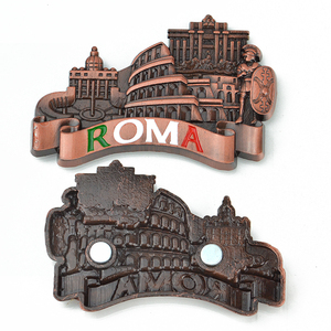 Magnete per Frigorifero in Metallo OEM ODM, Magnete Personalizzato 3D per Città e Paesi, <span class=keywords><strong>Souvenir</strong></span> Turistico Personalizzato per Sublimazione - Product Image 3