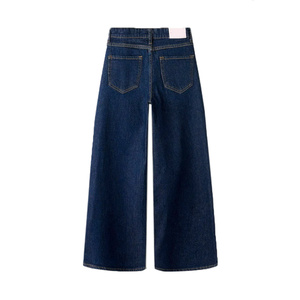 Classic Blue Denim Jeans <b>Women</b> High Waist Straight Cut Casual Pants Everyday Comfortable Wear Solid Color Bottoms - Product Image 3