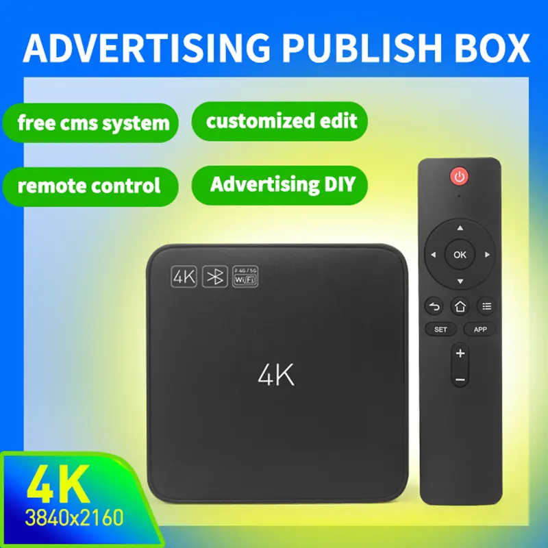 Bảng Quảng Cáo Trong Nhà Led Android Tv Điều Khiển Từ Xa Máy Phát Phương Tiện Cms Đám Mây Video Cho Hộp Biển Quảng Cáo Kỹ Thuật Số