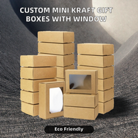 Offre Spéciale – Boîtes Cadeaux Rigides Personnalisables en Carton Kraft Brun avec Fenêtre, Recyclables, Forme Carrée, pour Sushi