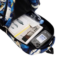 Sac à dos personnalisé Oxford respirant pour ordinateur portable, grande capacité, pour voyages en plein air, unisexe, pour étudiants, motif camouflage géométrique