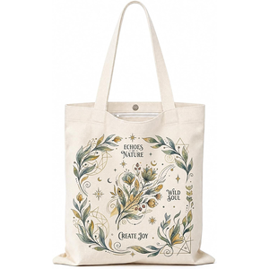 <span class=keywords><strong>Borsa</strong></span> Tote con Motivo Floreale Estetico <span class=keywords><strong>per</strong></span> Donne - Chiusura Magnetica, Tasca Interna con Cerniera, in Tela di Cotone <span class=keywords><strong>per</strong></span> Uso in Cucina/Spesa - Product Image 6