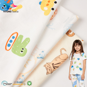 Tùy Chỉnh In Kỹ Thuật Số Oeko Tex Vải Trẻ Em Thoáng Khí Bông Vải 100% Bông Vải - Product Image 1