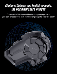 Hysnox HY-1001 xe máy Mũ bảo hiểm <span class=keywords><strong>intercom</strong></span> Tai nghe 800M 2 Rider Talking BT 5.0 tai nghe với microphone FM Đài phát thanh - Product Image 5