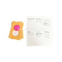 Jeux de cartes publicitaires brillants personnalisés à thème familial, 3 jeux, écologiques et recyclables, en espagnol, dans une élégante boîte en papier