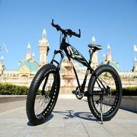 Vélo de montagne Shark Snow populaire avec pneus larges de 4,0 pouces et freins à disque pour la conduite tout-terrain, 27 vitesses, 24/26 pouces