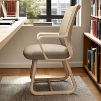 Silla Ergonómica de Oficina para Computadora con Reposacabezas Ajustable, Base Tipo Trineo, Material de Malla para Largas Jornadas Sentado, Ideal para Dormitorios Universitarios y Escritorios en Casa
